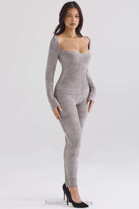House of CB Kombinezon z Grubej Szenili Isis Mink Elegancki Stylowy i Modny - Image 11