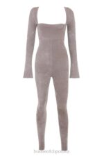 House of CB Kombinezon z Grubej Szenili Isis Mink Elegancki Stylowy i Modny - Image 5
