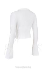 House of CB Koronkowy Top Anissa Biały Stylowy Elegancki - Image 11