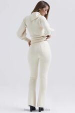 House of CB Kremowe Spodnie Kaszmirowe Nereida Trendy Moda - Image 7