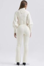House of CB Kremowe Spodnie Kaszmirowe Nereida Trendy Moda - Image 8