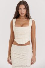 House of CB kremowy gorset koronkowy vintage stylowy elegancki - Image 10