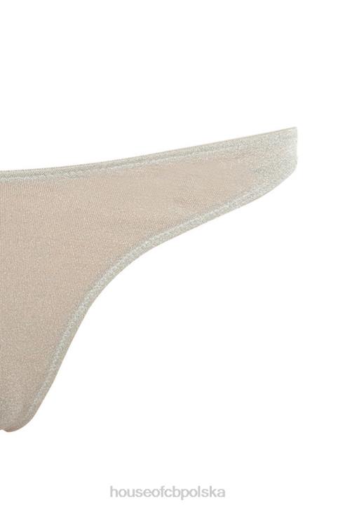 House of CB Krótkie figi Minx Lurex Srebrne Stylowe i Eleganckie - Image 6
