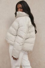 House of CB Kurtka puchowa oversize kość słoniowa stylowa moda - Image 17