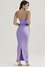 House of CB Lawendowa Gorsetowa Sukienka Maxi Stylowa Elegancja - Image 13