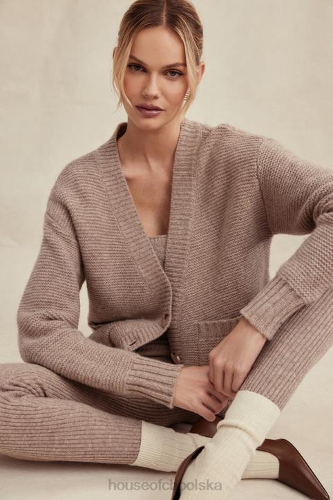 House of CB Legginsy wełniane jęczmienne Rosmina w kolorze beżowym modne i wygodne - Image 3