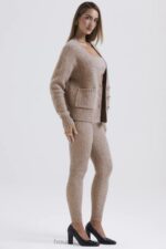 House of CB Legginsy wełniane jęczmienne Rosmina w kolorze beżowym modne i wygodne - Image 8
