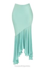 House of CB Lila Jadeit Maxi Spódnica z Falbaną Modna Odzież - Image 5