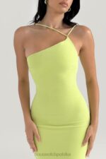 House of CB Limonkowa Midi Sukienka Alessia Stylowa Moda - Image 11