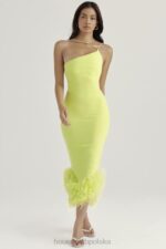 House of CB Limonkowa Midi Sukienka Alessia Stylowa Moda - Image 13