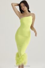 House of CB Limonkowa Midi Sukienka Alessia Stylowa Moda - Image 17