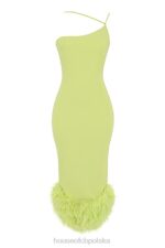 House of CB Limonkowa Midi Sukienka Alessia Stylowa Moda - Image 7
