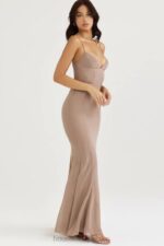 House of CB Loren latte sukienka gorsetowa maxi stylowa odzież kobieca - Image 11