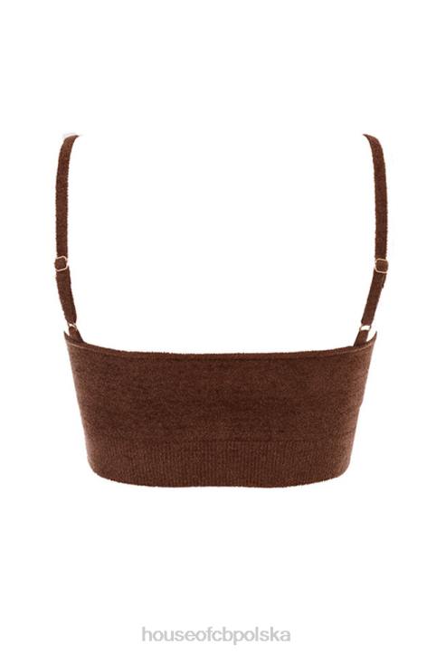 House of CB Lorna Czekoladowy Puszysty Dzianinowy Top Modny Styl - Image 16