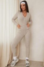 House of CB Loungewear Tiggy Opalowy Kombinezon na Co Dzień