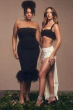 House of CB Luciana czarny plisowany bandeau top na każdą okazję - Image 12