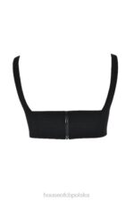 House of CB Luciana czarny plisowany bandeau top na każdą okazję - Image 5
