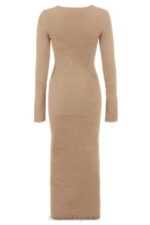 House of CB Lucille Camelowa Sukienka Maxi Elegancka Modna - Image 8