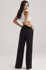House of CB Luźne Czarne Spodnie Alivia Stylowe i Modne - Image 8