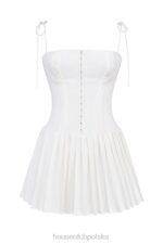 House of CB Marcy mini sukienka plisowana biała elegancka moda - Image 6