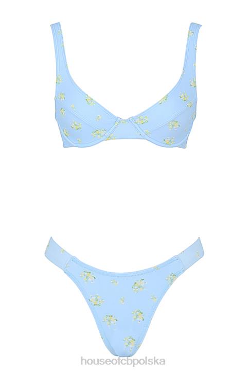 House of CB Mariposa błękitne bikini z kwiatowym nadrukiem letni styl modny wybór - Image 12