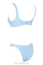 House of CB Mariposa błękitne bikini z kwiatowym nadrukiem letni styl modny wybór - Image 3