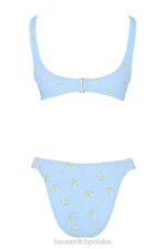 House of CB Mariposa błękitne bikini z kwiatowym nadrukiem letni styl modny wybór - Image 4
