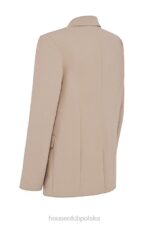House of CB Marynarka oversize z norek Aline w kolorze beżowym modna odzież na każdą okazję - Image 6