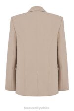 House of CB Marynarka oversize z norek Aline w kolorze beżowym modna odzież na każdą okazję - Image 7