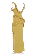 House of CB Maxi Sukienka Oliwkowa z Falbaną Modny Styl - Image 6