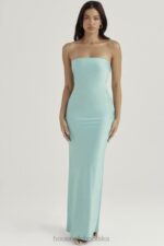 House of CB Maxi Sukienka Satynowa Bez Ramiączek Jade Alette - Image 11