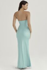 House of CB Maxi Sukienka Satynowa Bez Ramiączek Jade Alette - Image 17