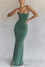 House of CB Milena Forest Gorsetowa Sukienka Maxi Elegancka Moda - Image 13