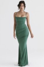 House of CB Milena Forest Gorsetowa Sukienka Maxi Elegancka Moda - Image 7