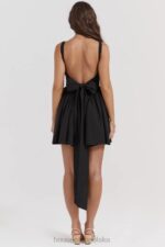House of CB mini sukienka czarna kokardka stylowa moda - Image 17