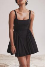 House of CB mini sukienka czarna kokardka stylowa moda - Image 6