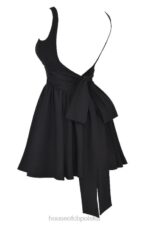 House of CB mini sukienka czarna kokardka stylowa moda - Image 9
