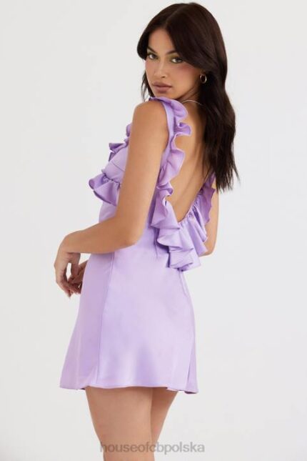 House of CB Mini Sukienka Falbana Tink Orchidea Modna Odzież