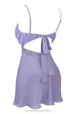 House of CB Mini Sukienka Haft Christa Lawenda Stylowa Moda - Image 4