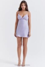 House of CB Mini Sukienka Haft Christa Lawenda Stylowa Moda - Image 7