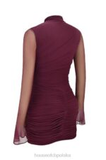 House of CB Mini Sukienka Lucasta Mulberry z Marszczeniem Modny Styl - Image 6