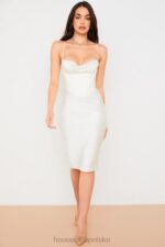 House of CB Myrna Sukienka Gorsetowa Kolor Kości Słoniowej Elegancka Moda - Image 12