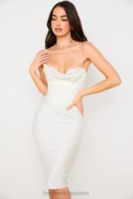 House of CB Myrna Sukienka Gorsetowa Kolor Kości Słoniowej Elegancka Moda - Image 13