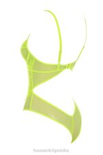 House of CB Nadia koronkowe body neonowożółte modna odzież damska - Image 5