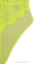 House of CB Nadia koronkowe body neonowożółte modna odzież damska - Image 8