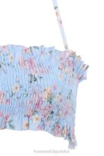 House of CB Niebieskie Kwiatowe Bikini Marszczone Perdita 4PND1246 - Image 3