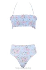 House of CB Niebieskie Kwiatowe Bikini Marszczone Perdita 4PND1246 - Image 10