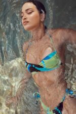 House of CB Niebieskozielone bikini wiązane na szyi Isla Grande letnia moda plażowa - Image 4
