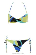 House of CB Niebieskozielone bikini wiązane na szyi Isla Grande letnia moda plażowa - Image 5