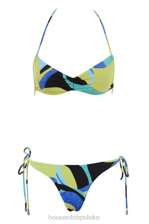House of CB Niebieskozielone bikini wiązane na szyi Isla Grande letnia moda plażowa - Image 5